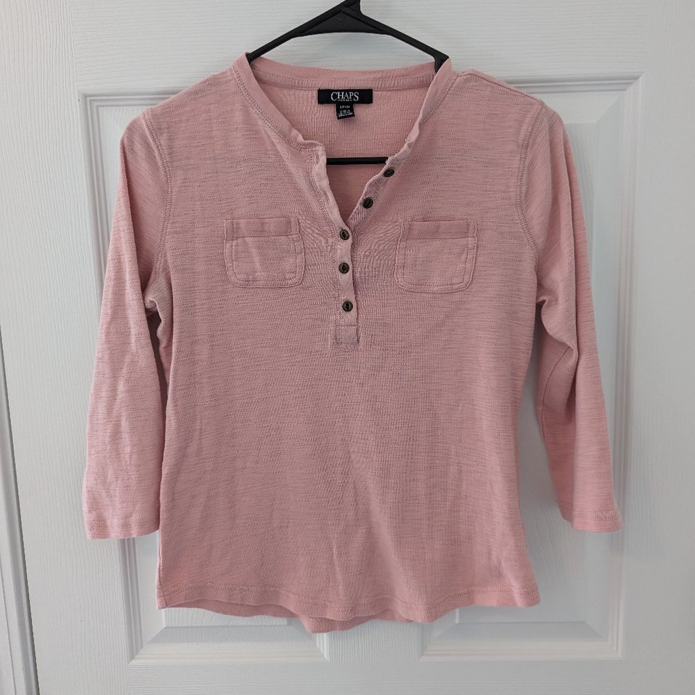 Small Pink Chaps Quarter Sleeve Shirt